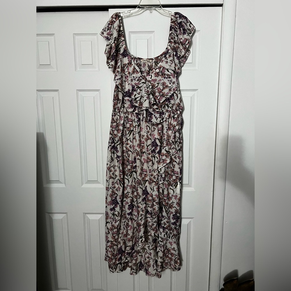 Indulge Pink, Purple and White Ruffled Tiered Sundress